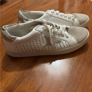 Steve Madden Star White and Silver Women's Sneakers